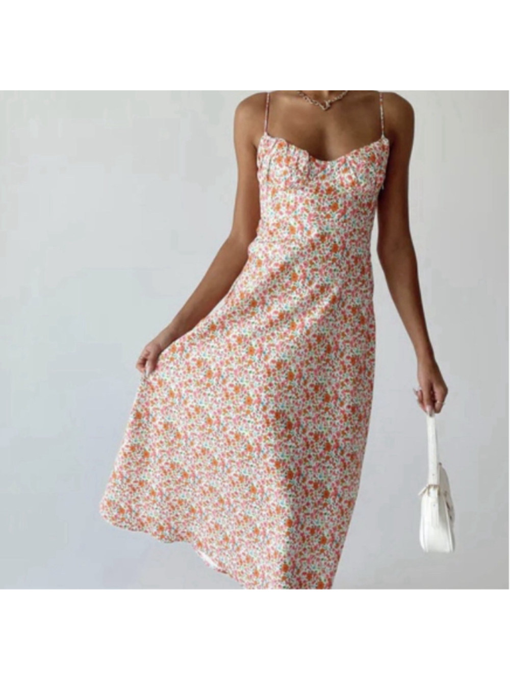 Princess Polly Amara Floral Sleeveless Midi Dress Sz 8 Feminine Romantic Girly